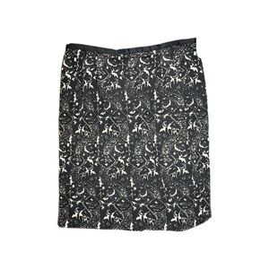 Talbots Elegant Black and White Pleated Skirt